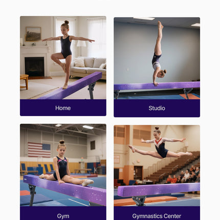 Gimnastikos buomas VEVOR SWC8WSU1, 2,45 m ilgio
