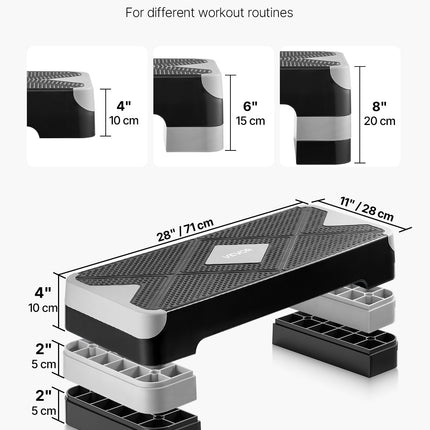 Aerobikos step platforma VEVOR CD-T012, 3 reguliuojami aukščiai