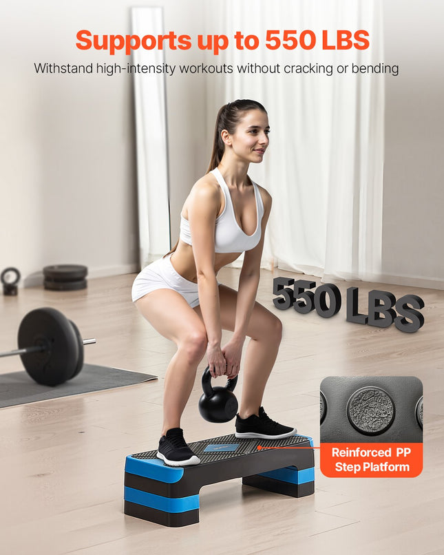 Aerobikos step platforma VEVOR CD-T012, 250 kg apkrova