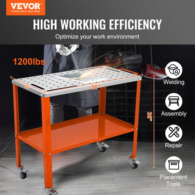 Suvirinimo stalas VEVOR WT1200, 544 kg apkrova