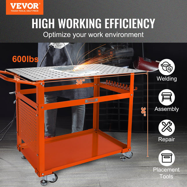 Suvirinimo stalas VEVOR WT600, 272 kg apkrova