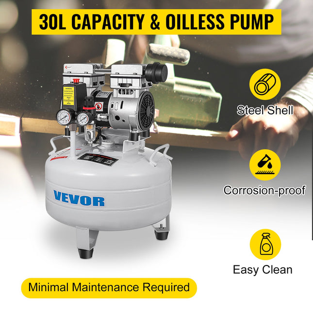 Vertikalus oro kompresorius VEVOR 30L, 850W