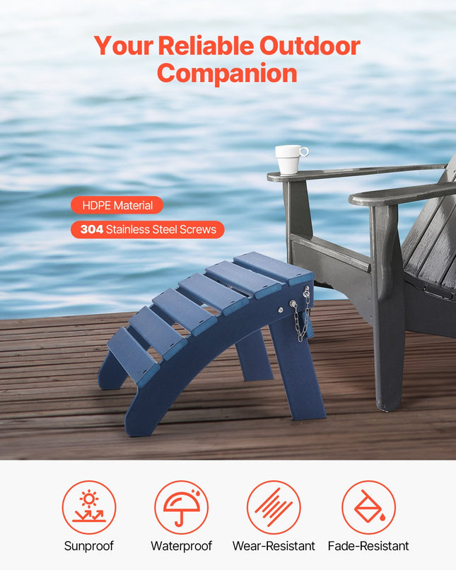 Adirondack kėdės pakojų rinkinys VEVOR LXSKU7, HDPE plastikas