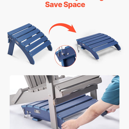 Adirondack kėdės pakojų rinkinys VEVOR LXSKU7, HDPE plastikas