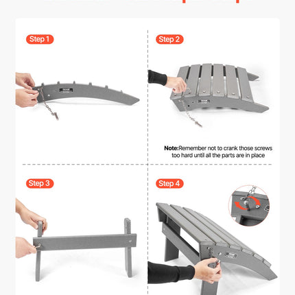 Adirondack pakojis VEVOR LXSKU6, HDPE plastikas