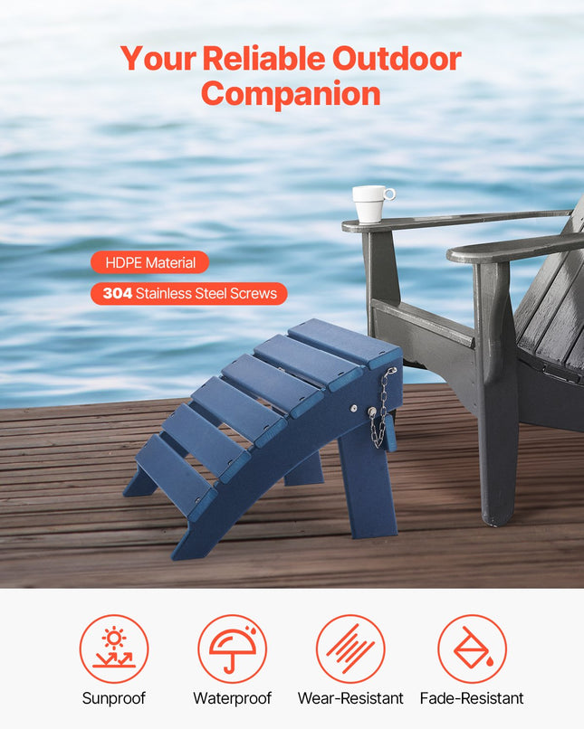 Adirondack kėdės pakojis VEVOR LXSKU5, sulankstomas, HDPE plastikas