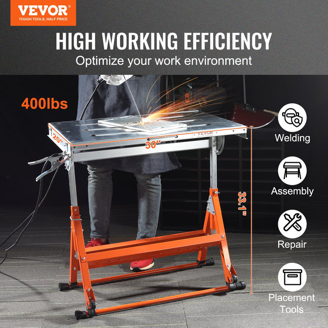 Suvirinimo stalas VEVOR WT400, 181,4 kg apkrova