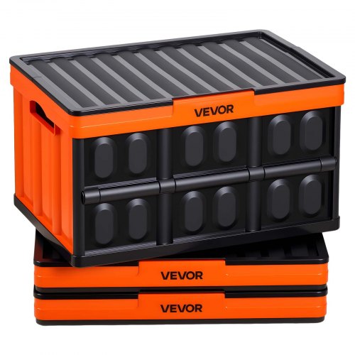 Sulankstomos plastikinės dėžės VEVOR ZJXS533630C, 45 l (3 vnt.)