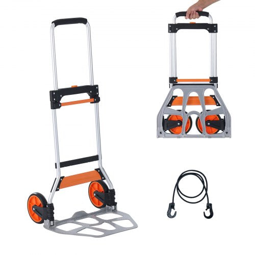 Sulankstomas transportavimo vežimėlis VEVOR GZS100AT, 125 kg keliamoji galia