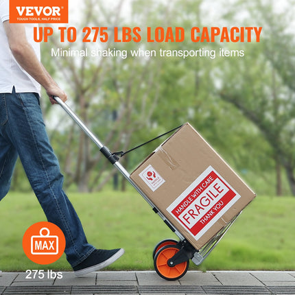 Sulankstomas transportavimo vežimėlis VEVOR GZS100AT, 125 kg keliamoji galia