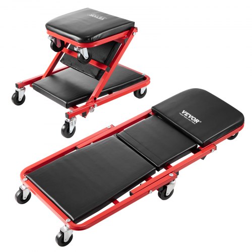 Sulankstomas gultas-kėdė mechanikui VEVOR XF8105, 136,1 kg keliamoji galia