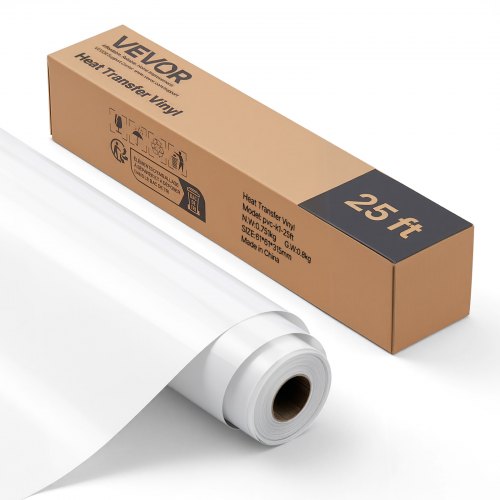 Termoplėvelė (HTV) VEVOR pvc-k1-25ft, 304,8 mm x 7,26 m