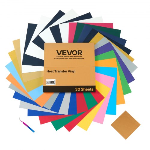 Termopervežimo plėvelė (HTV) VEVOR pvc-k-vinyl-30pcs, 30 vnt. rinkinys