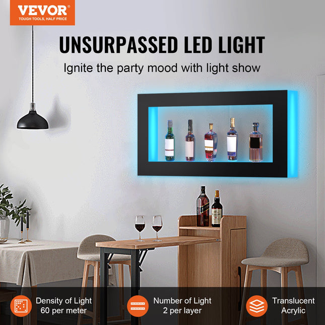 LED apšviesta gėrimų lentyna VEVOR OK-S-48, 121 cm ilgio