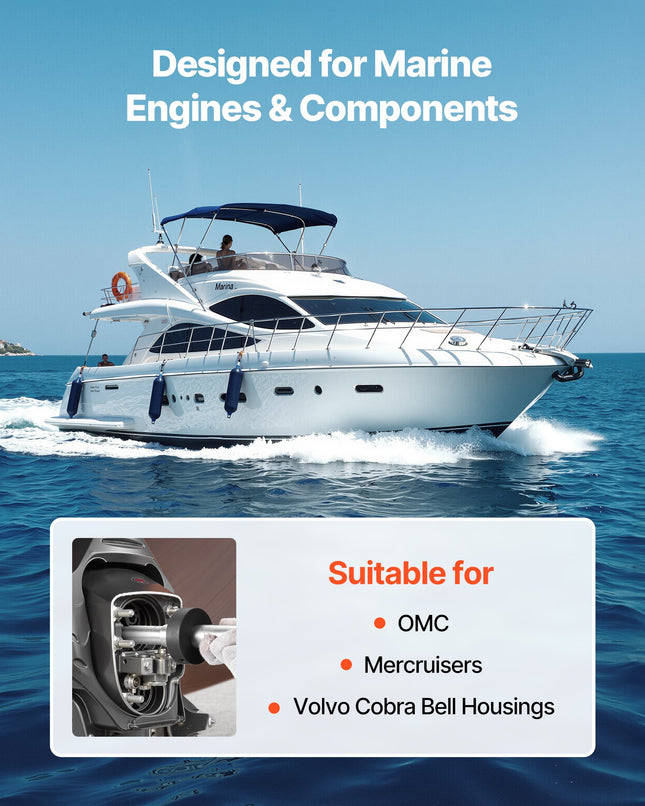 Variklio centravimo ir guolių ištraukimo įrankių rinkinys VEVOR XC2083, suderinamas su Mercruiser, OMC, Volvo Cobra