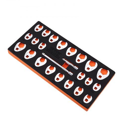 Atvirų galvučių raktų rinkinys VEVOR XMYGT0024, 24 dalių, 3/8" jungtis