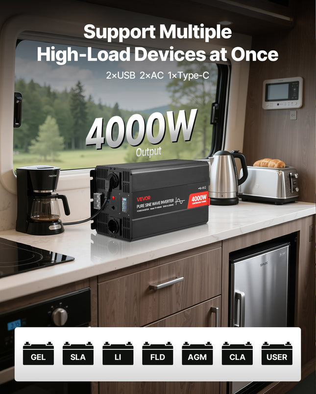 Įtampos keitiklis VEVOR TP-4000W, 4000W