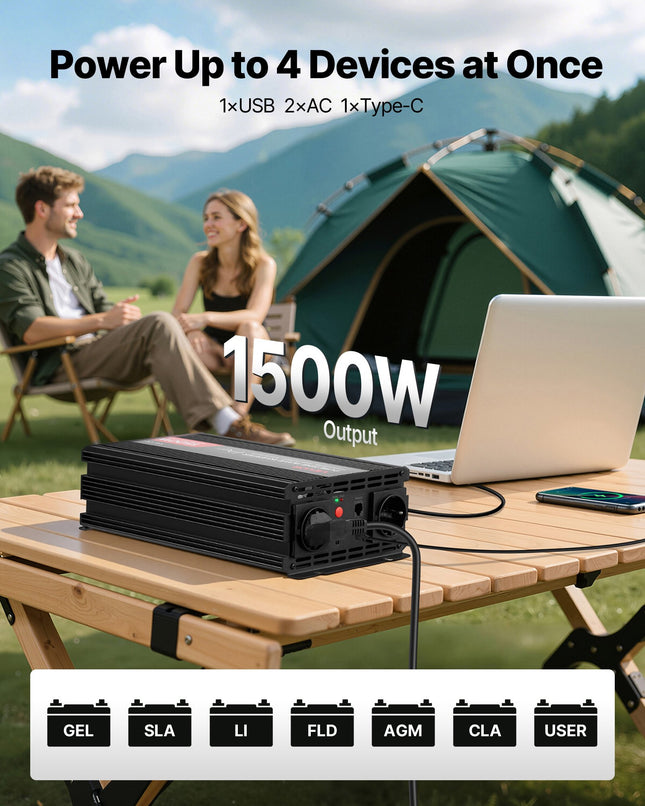 Įtampos keitiklis VEVOR TP-1500W, 1500W