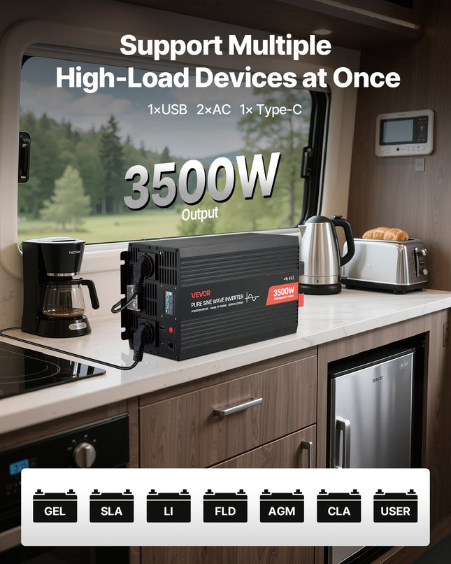 Įtampos keitiklis VEVOR TP-3500W, 3500W