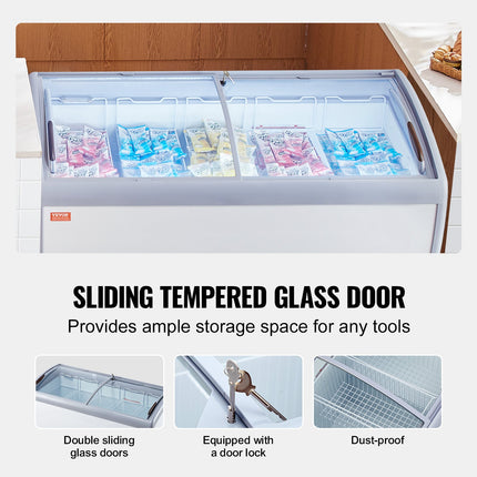 Ledų vitrina-šaldiklis VEVOR RI-460A, 460 l