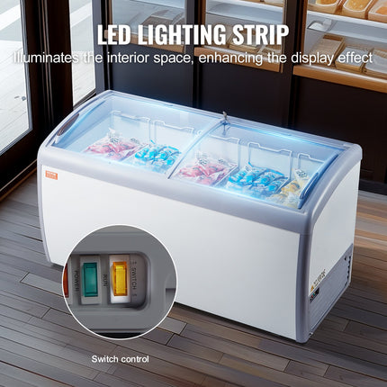 Ledų vitrina-šaldiklis VEVOR RI-460A, 460 l