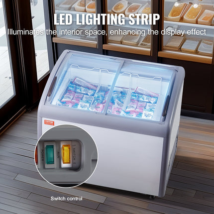 Ledų vitrina-šaldiklis VEVOR RI-260A, 264 l