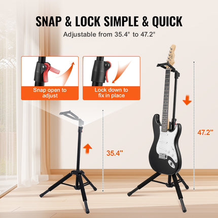 Gitaros stovas VEVOR AGS-510-Lite, reguliuojamas aukštis 900–1200 mm