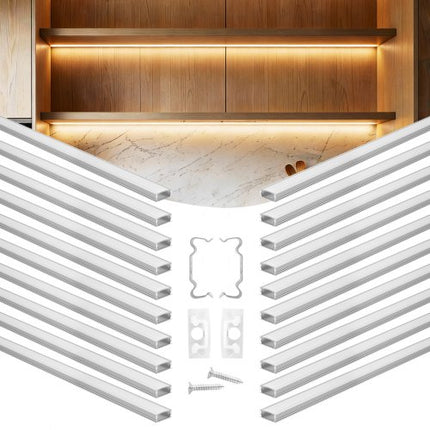 LED juostų profilių rinkinys VEVOR U-3.3-20, 20 vnt. po 1 m, U formos