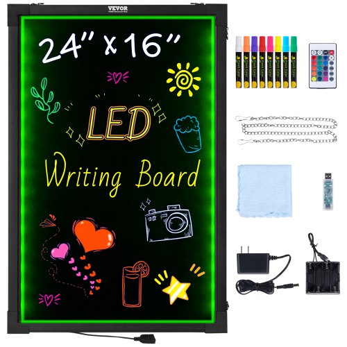 LED rašymo lenta VEVOR A46 Wall Mount 4060, 60x40 cm