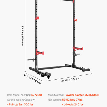 Jėgos stendas VEVOR SJ7200F, 445 kg apkrova