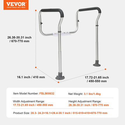 Tualeto atrama VEVOR FBL900632, iki 136 kg apkrova