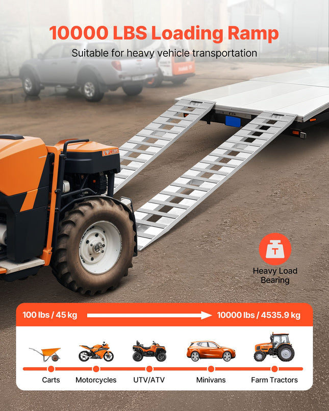 Užvažiavimo rampų komplektas VEVOR NY6076, 4535,9 kg keliamoji galia