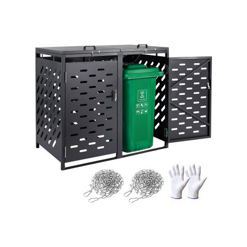 Lauko šiukšlių konteinerių stoginė VEVOR ZY-2X240L-0.7, 2 x 240 l