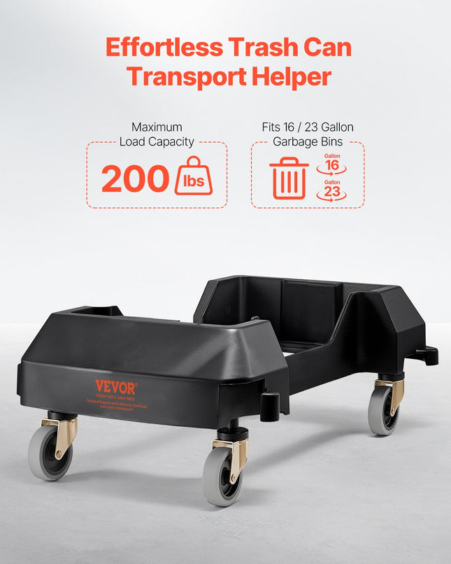 Vežimėlis šiukšlių dėžėms VEVOR XDL-90A-D, 90 kg keliamoji galia