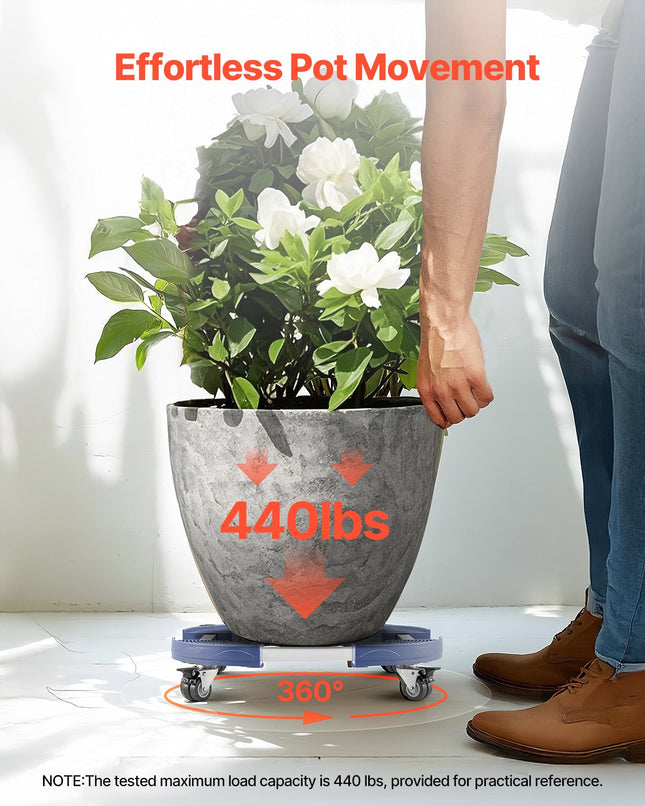 Vežimėlis šiukšliadėžėms ir augalams VEVOR Y02-1, 181 kg keliamoji galia