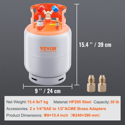 Šaltnešio surinkimo balionas VEVOR LX-33629A-1, 13,6 kg