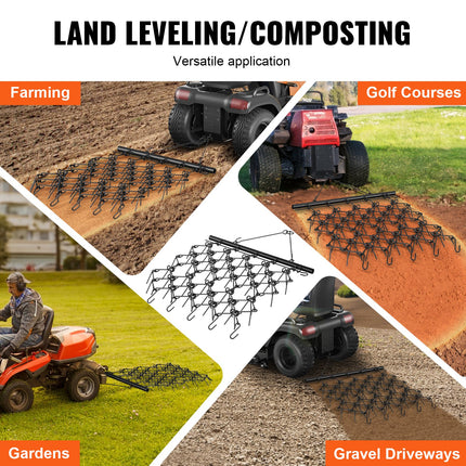 Grandininės akėčios VEVOR LJY1113, 1,22 x 1,22 m