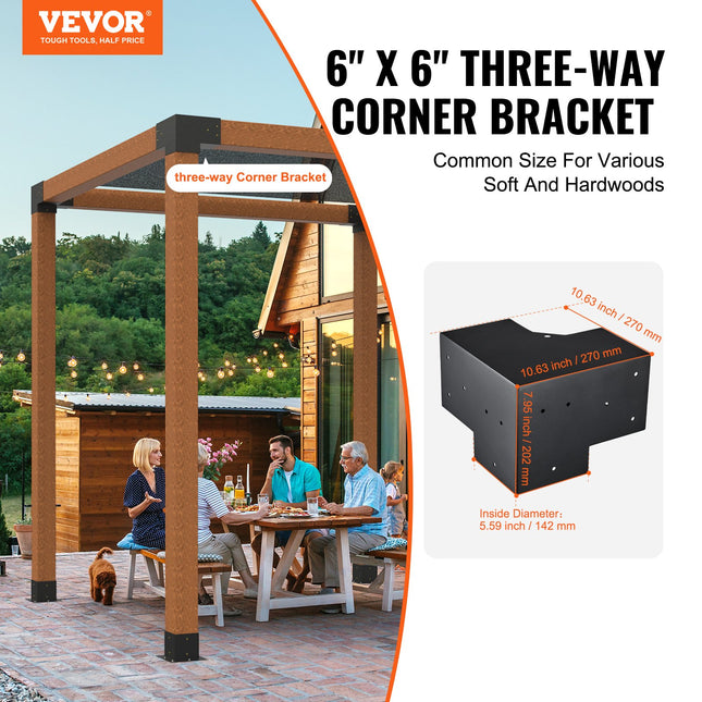 Pergolos jungčių rinkinys VEVOR SSD4, 150x150 mm sijoms