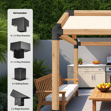 Pergolos montavimo rinkinys VEVOR SSAC14, 92 x 92 mm medienai