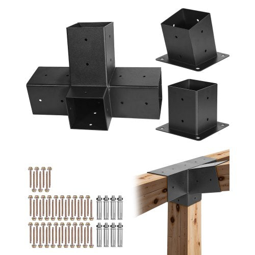 Pergolės jungčių rinkinys VEVOR SSAE3, 92 x 92 mm sijoms