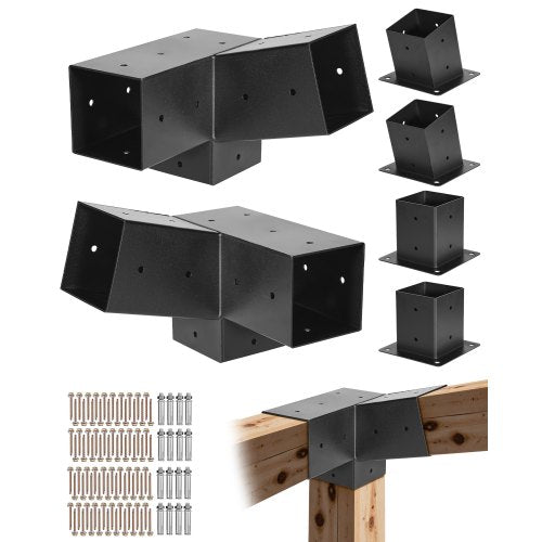Pergolių jungčių rinkinys VEVOR SSAC6, 92 x 92 mm sijoms