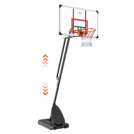 Krepšinio stovas VEVOR B025B, reguliuojamas aukštis 232–305 cm