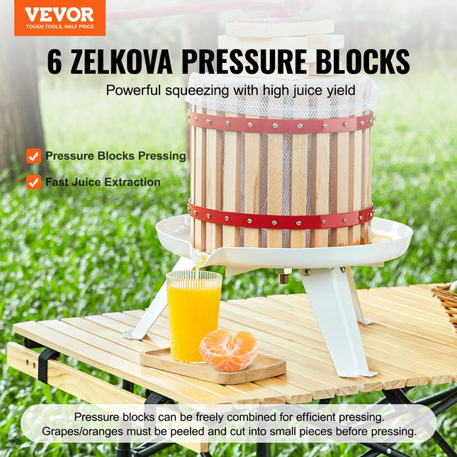 Vaisių ir uogų presas VEVOR YZQ-6L, 6,4 l talpos