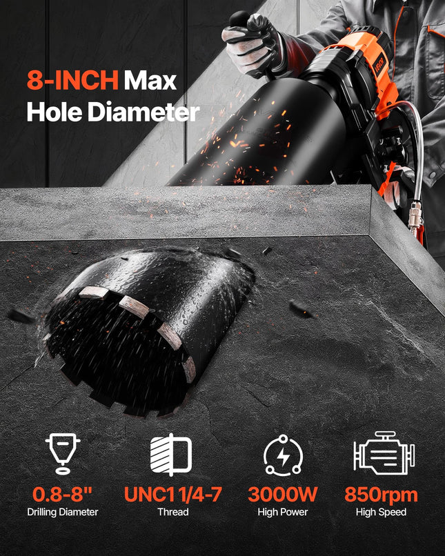 Deimantinio gręžimo staklės VEVOR Z1Z-CF-9200, 3000W