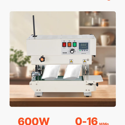 Konvejerinis maišelių sandarinimo aparatas VEVOR 900MLP, 600W