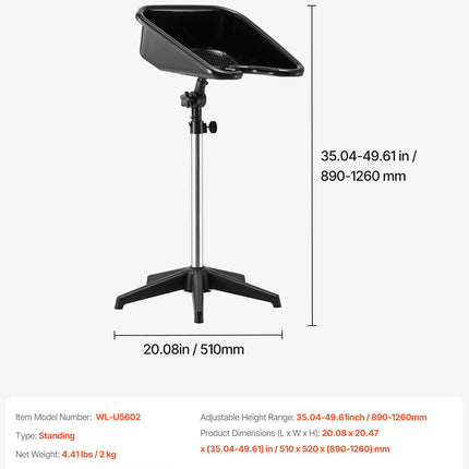 Nešiojama plovykla galvai VEVOR WL-U5602, reguliuojamas aukštis 89–126 cm