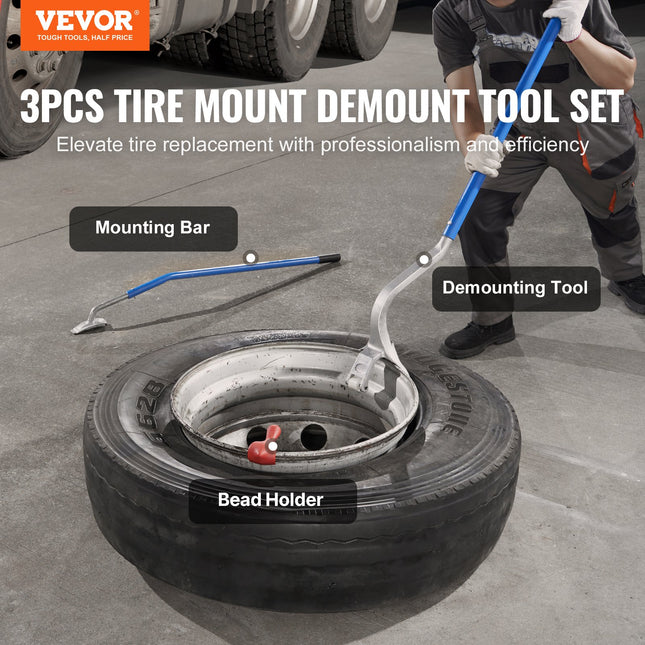 Padangų montavimo ir demontavimo įrankių komplektas VEVOR XJC-008, 571-622 mm