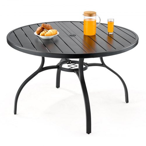 Lauko valgomojo stalas VEVOR WZ601, 120 cm skersmens