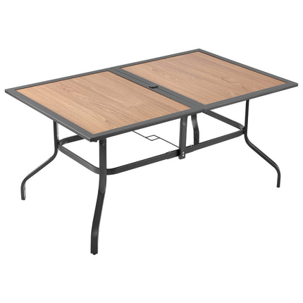 Lauko valgomojo stalas VEVOR WZ556-1, 150 cm ilgio