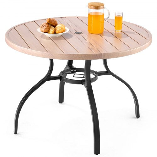 Lauko valgomojo stalas VEVOR WZ600, 103 cm skersmens